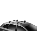 Thule 753 Wingbar Evo Black Roof Racks for Hyundai Verna 5dr Hatch with Bare Roof (2011 to 2017) - Factory Point Mount
