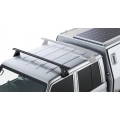 Rhino Rack JA2722 Vortex RL150 Black 1 Bar Roof Rack for Toyota Land Cruiser VDJ79R 4dr 79 Series Ute with Rain Gutter (2007 onwards) - Gutter Mount