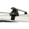 Rhino Rack JA1986 Vortex 2500 Silver 2 Bar Roof Rack for Nissan Tiida C11 5dr Hatch with Bare Roof (2004 to 2012) - Clamp Mount