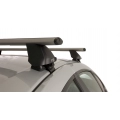 Rhino Rack JA1994 Vortex 2500 Silver 2 Bar Roof Rack for Ford Falcon AU-BF 4dr Sedan with Bare Roof (1998 to 2008) - Clamp Mount