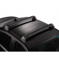Yakima Aero FlushBar Black 2 Bar Roof Rack for Holden Barina TM 4dr Sedan with Bare Roof (2011 to 2020) - Clamp Mount
