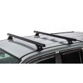 Rhino Rack JA9478 Heavy Duty RCH Black 2 Bar Roof Rack for Volkswagen Amarok 2H 4dr Ute with Bare Roof (2011 to 2023) - Factory Point Mount