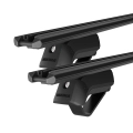 Yakima TrimHD TimberLine Black 2 Bar Roof Rack for Volkswagen Golf MK VII 5dr Wagon with Raised Roof Rail (2012 to 2018) - Raised Rail Mount