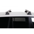 Prorack HD Through Bar Silver 2 Bar Roof Rack for Jaguar XJ6 4dr Sedan with Rain Gutter (1987 to 1991) - Gutter Mount