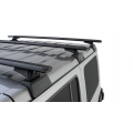 Rhino Rack JB0896 Vortex RCL Black 3 Bar Rhino-Rack Backbone Roof Rack for Jeep Wrangler JL 4dr SUV with Rain Gutter (2019 onwards) - Factory Point Mount
