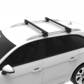 CRUZ Airo Black 2 Bar Roof Rack for Holden Frontera MX 5dr SUV with Raised Roof Rail (1992 to 2004) - Raised Rail Mount