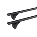 Prorack Heavy Duty Black 2 Bar Roof Rack suits Toyota Land Cruiser 200 Series 5dr 200 Series with Bare Roof (2007 to 2022) - Factory Point Mount