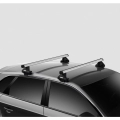 Thule ProBar Evo Silver 2 Bar Roof Rack for Daihatsu Sirion 5dr Hatch with Bare Roof (2018 onwards) - Clamp Mount