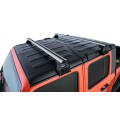 Rhino Rack JB0098 Vortex RL110 Silver 2 Bar Roof Rack for Jeep Wrangler JL 4dr SUV with Rain Gutter (2019 onwards) - Gutter Mount