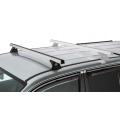 Rhino Rack JA9490 Heavy Duty RCH Silver 1 Bar Roof Rack (Front) for Volkswagen Amarok 2H 4dr Ute with Bare Roof (2011 to 2023) - Factory Point Mount