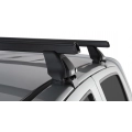 Rhino Rack JA0199 Heavy Duty 2500 Black 2 Bar Roof Rack for Holden Colorado RG 4dr Ute with Bare Roof (2012 to 2020) - Clamp Mount
