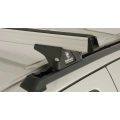 Rhino Rack JA0749 Heavy Duty RLTP Trackmount Silver 2 Bar Roof Rack for Nissan Navara D40 (RX) 4dr Ute D40 with Bare Roof (2005 to 2015) - Track Mount
