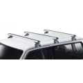CRUZ Alu Cargo AF Silver 2 Bar Roof Rack for Iveco Massif 5dr SUV with Rain Gutter (2007 to 2011) - Gutter Mount