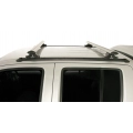 Rhino Rack JA2678 Vortex RLTP Trackmount Silver 2 Bar Roof Rack for Nissan Navara D40 (RX) 4dr Ute D40 with Bare Roof (2005 to 2015) - Track Mount