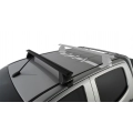 Rhino Rack JA2104 Vortex 2500 Black 1 Bar Roof Rack (Front) for Holden Colorado RG 4dr Ute with Bare Roof (2012 to 2020) - Clamp Mount