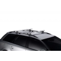 Thule SmartRack Al Silver Roof Racks for Kia Clarus 5dr Wagon with Raised Roof Rail (1998 to 2001) - Raised Rail Mount