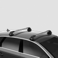Thule WingBar Edge Silver 2 Bar Roof Rack for Kia Soul EV 5dr Hatch with Bare Roof (2014 to 2018) - Clamp Mount