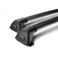 Yakima Aero FlushBar Black 2 Bar Roof Rack for Volkswagen Amarok Double Cab 4dr Ute with Bare Roof (2011 to 2023) - Factory Point Mount