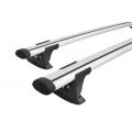 Prorack Aero Through Silver 2 Bar Roof Rack for Renault Trafic X82 5dr LWB Low Roof with Factory Mounting Point (2015 onwards) - Factory Point Mount