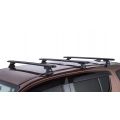 Rhino Rack JA8335 Vortex RLT600 Trackmount Black 3 Bar Roof Rack for Isuzu MU-X LS-T 5dr SUV with Flush Roof Rail (2013 to 2021) - Track Mount
