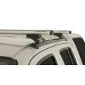 Rhino Rack JA2678 Vortex RLTP Trackmount Silver 2 Bar Roof Rack for Nissan Navara D40 (ST/ST-X) 4dr Ute D40 with Bare Roof (2005 to 2015) - Track Mount