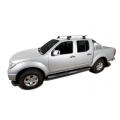 Rhino Rack JA4019 Vortex 2500 Silver 2 Bar Roof Rack for Nissan Navara D40 (ST/ST-X) 4dr Ute D40 with Bare Roof (2005 to 2015) - Clamp Mount