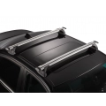 Yakima Aero ThruBar Silver 2 Bar Roof Rack for Jeep Wrangler JL 2dr SUV with Rain Gutter (2019 onwards) - Gutter Mount
