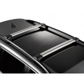 Yakima Aero RailBar Silver 2 Bar Roof Rack for Mercedes Benz GL X164 5dr SUV with Raised Roof Rail (2006 to 2012) - Raised Rail Mount