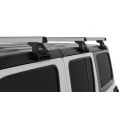 Rhino Rack JB0104 Heavy Duty RL110 Silver 3 Bar Roof Rack for Jeep Wrangler JL 4dr SUV with Rain Gutter (2019 onwards) - Gutter Mount