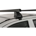 Rhino Rack JA4004 Heavy Duty 2500 Black 2 Bar Roof Rack for Foton Tunland 4dr Ute with Bare Roof (2012 onwards) - Clamp Mount