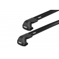 Thule WingBar Edge Black 2 Bar Roof Rack for Volkswagen Transporter T5 4dr T5 LWB Low Roof with Factory Fitted Track (2010 to 2015) - Track Mount