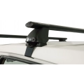Rhino Rack JA1844 Vortex 2500 Black 2 Bar Roof Rack for Nissan Tiida C11 5dr Hatch with Bare Roof (2004 to 2012) - Clamp Mount