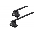 Thule SquareBar Evo Black 2 Bar Roof Rack for Toyota Yaris XP130 5dr Hatch with Bare Roof (2011 to 2020) - Clamp Mount