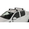 Rhino Rack JA4004 Heavy Duty 2500 Black 2 Bar Roof Rack for Foton Tunland 4dr Ute with Bare Roof (2012 onwards) - Clamp Mount