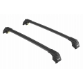 Turtle Air2 Black 2 Bar for Volkswagen Tiguan MK I 5dr SUV with Raised Roof Rail (2007 to 2016)
