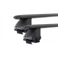 Rhino Rack JA2154 Vortex 2500 Black 2 Bar Roof Rack for Mitsubishi Triton ML-MN 4dr Ute with Bare Roof (2005 to 2015) - Clamp Mount
