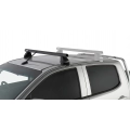 Rhino Rack JA0214 Heavy Duty 2500 Black 1 Bar Roof Rack (Front) for Holden Colorado RG 4dr Ute with Bare Roof (2012 to 2020) - Clamp Mount