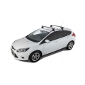 Rhino Rack JA2216 Vortex 2500 Black 2 Bar Roof Rack for Ford Focus LW-LZ 5dr Hatch with Bare Roof (2011 to 2018) - Clamp Mount