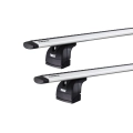 Thule 753 WingBar Evo Silver 2 Bar Roof Rack for Hyundai i30 Fastback Steel Roof 5dr Liftback with Bare Roof (2017 to 2020) - Factory Point Mount