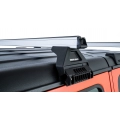 Rhino Rack JB0100 Heavy Duty RL110 Silver 2 Bar Roof Rack for Jeep Wrangler JL 4dr SUV with Rain Gutter (2019 onwards) - Gutter Mount