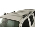 Rhino Rack JA2678 Vortex RLTP Trackmount Silver 2 Bar Roof Rack for Nissan Navara D40 (ST/ST-X) 4dr Ute D40 with Bare Roof (2005 to 2015) - Track Mount