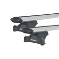 Rhino Rack JA2676 Vortex RLTP Trackmount Silver 2 Bar Roof Rack for Land Rover Discovery Series 3 & 4 5dr SUV with Rain Gutter (2005 to 2017) - Factory Point Mount