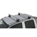 Rhino Rack JA2379 Vortex 2500 Silver 2 Bar Roof Rack for Great Wall V200 4dr Ute with Bare Roof (2011 to 2016) - Clamp Mount