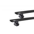 Thule 754 WingBar Evo Black 2 Bar Roof Rack for Subaru Legacy 3rd Gen 4dr Sedan with Bare Roof (2003 to 2008) - Clamp Mount