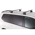 Prorack HD Through Bar Silver 2 Bar Roof Rack for Ford Econovan SWB Low Roof 4dr SWB Low Roof with Rain Gutter (1984 to 2006) - Gutter Mount