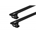 Thule WingBar Evo Black 2 Bar Roof Rack for Fiat Ducato L1H1 (III) 5dr SWB Low Roof with Bare Roof (2006 to 2014) - Factory Point Mount