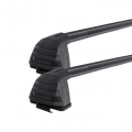 Rhino Rack RV0007B Vortex ROC25 Flush Black 2 Bar Roof Rack for Daewoo Kalos T200 5dr Hatch with Bare Roof (2003 to 2011) - Clamp Mount