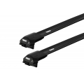 Thule WingBar Edge Black 2 Bar Roof Rack for Mercedes Benz C Class W203 5dr Wagon with Raised Roof Rail (2000 to 2007) - Raised Rail Mount