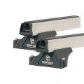 Rhino Rack JA0999 Heavy Duty RLTP Silver 2 Bar Roof Rack for Fiat Ducato L1H1 (II) 2dr SWB Low Roof with Bare Roof (1994 to 2006) - Factory Point Mount