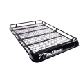 Tracklander Aluminium (1800mm x 1200mm) Full y Enclosed Rack for Mitsubishi Challenger PB 5dr SUV with Raised Roof Rail (2009 to 2015) - Raised Rail Mount